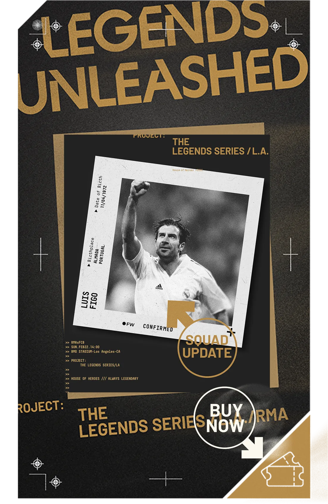 Buy Tickets for Real Madrid Leyends vs Barça Legends