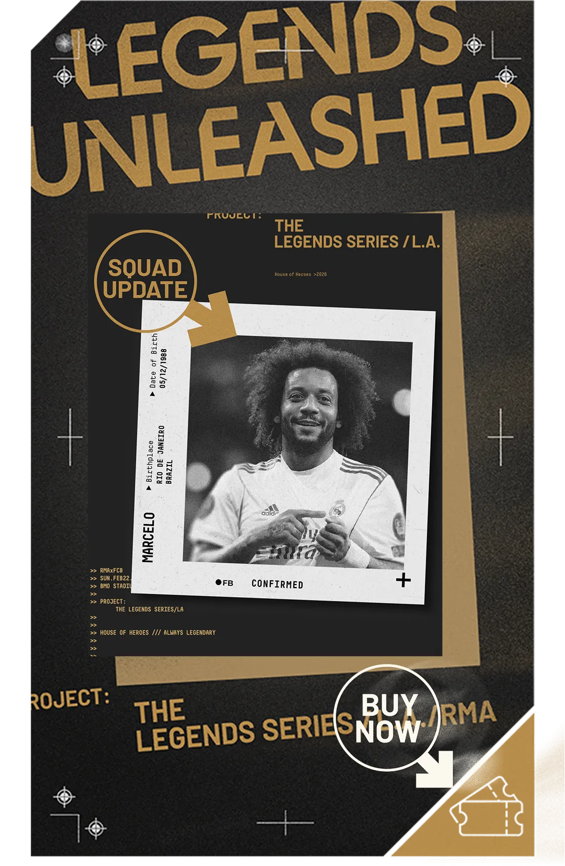 Buy Tickets for Real Madrid Leyends vs Barça Legends