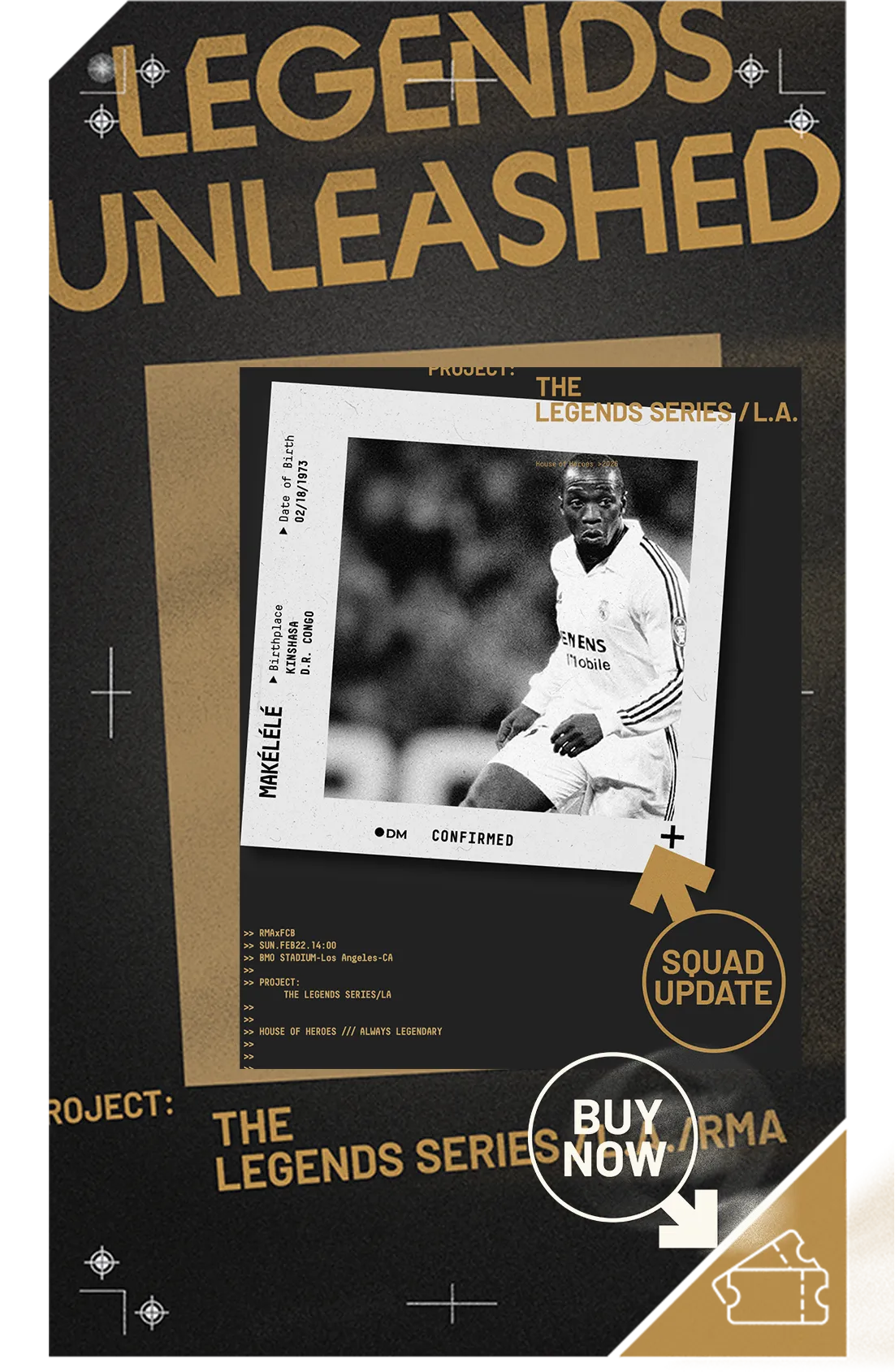 Buy Tickets for Real Madrid Leyends vs Barça Legends