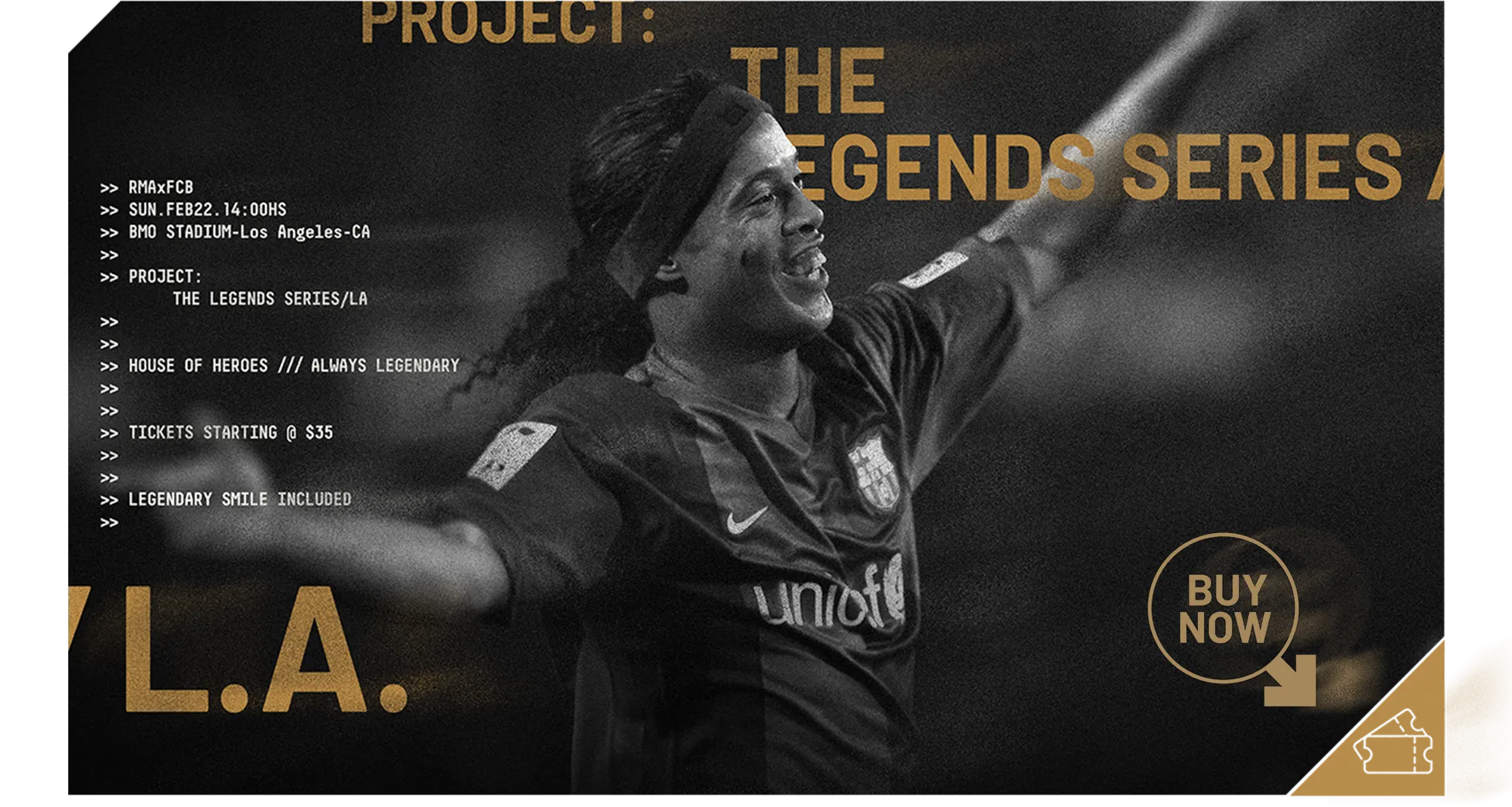 Buy Tickets for Real Madrid Leyends vs Barça Legends