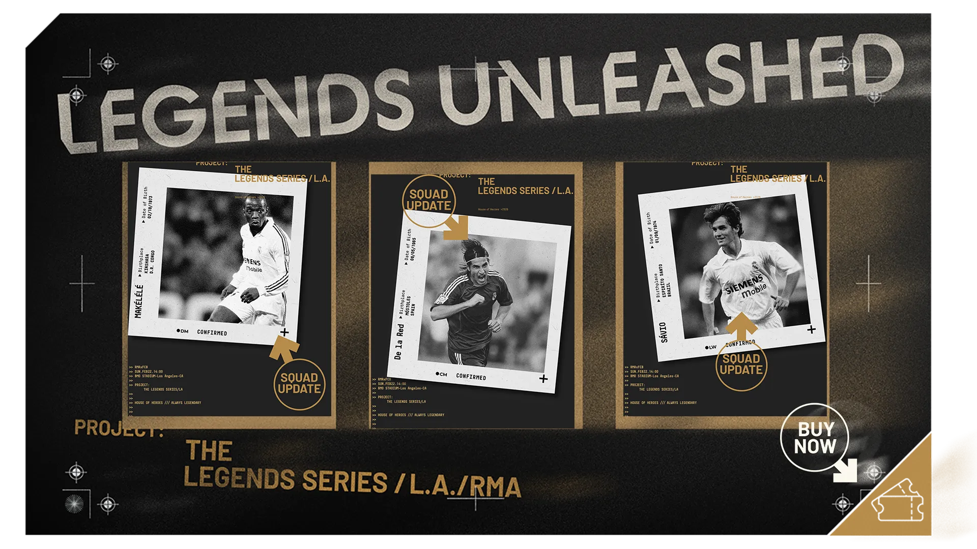 Buy Tickets for Real Madrid Leyends vs Barça Legends