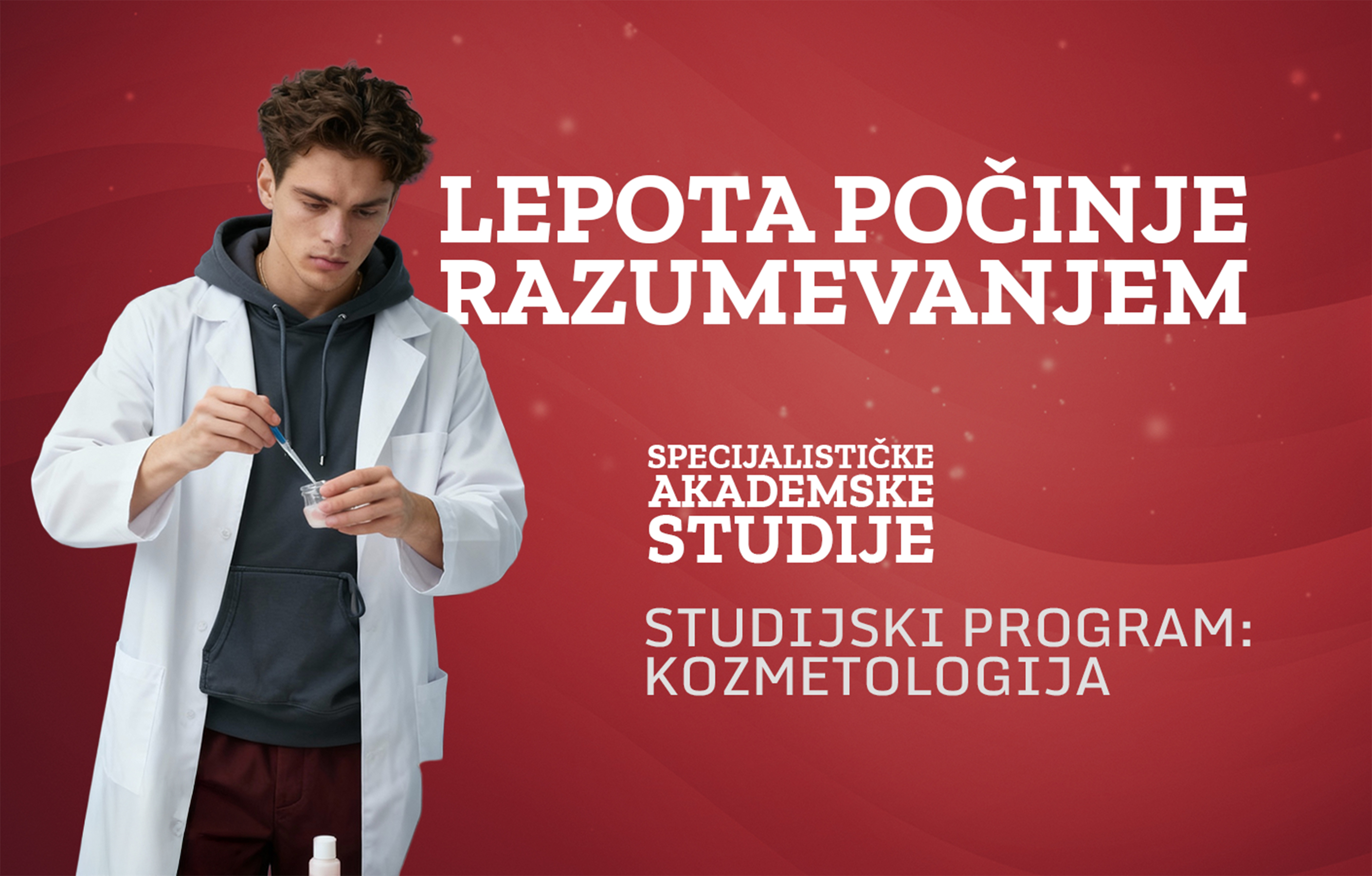 FFBG Baner studijski program specijalističke akademske studije, kozmetologija, farmaceutski fakultet Beograd