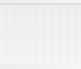 White vinyl privacy fence color swatch with vertical tongue and groove boards