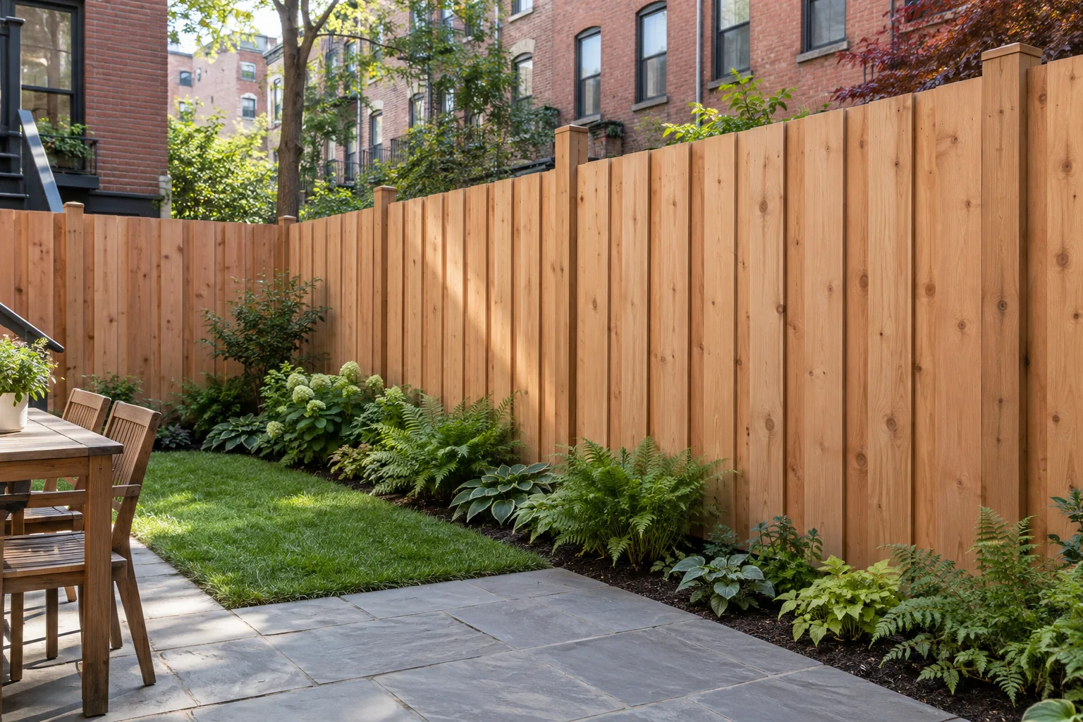 Cedar board-on-board · property setting