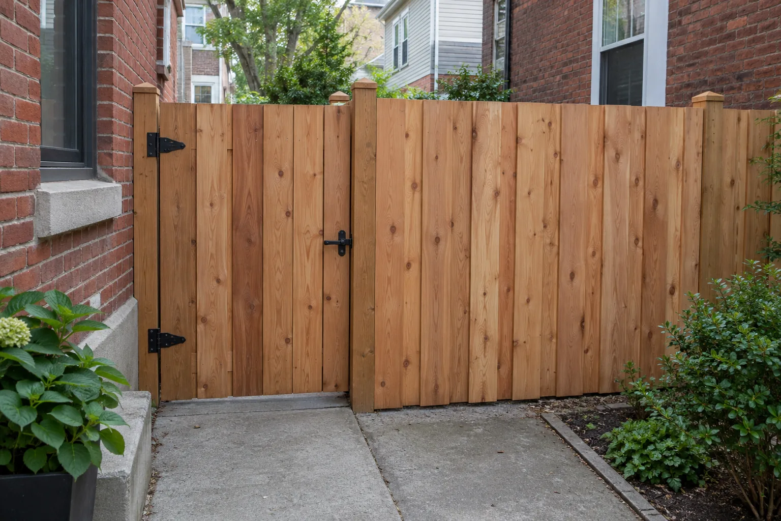 Cedar board-on-board · gate design