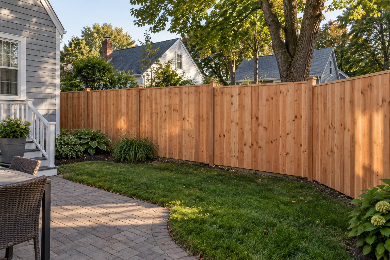 Cedar board-on-board · alternate property setting