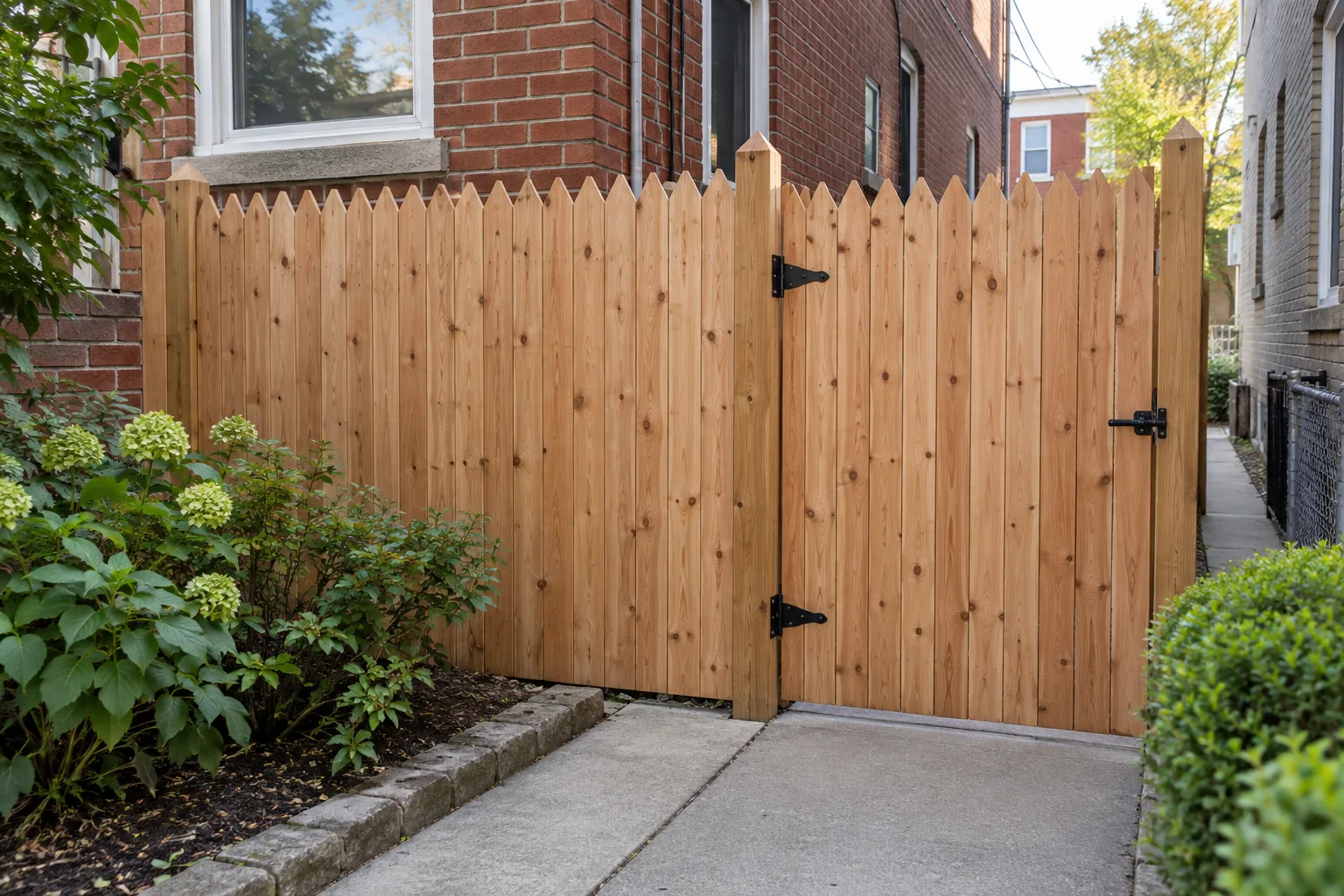 Cedar stockade · gate design