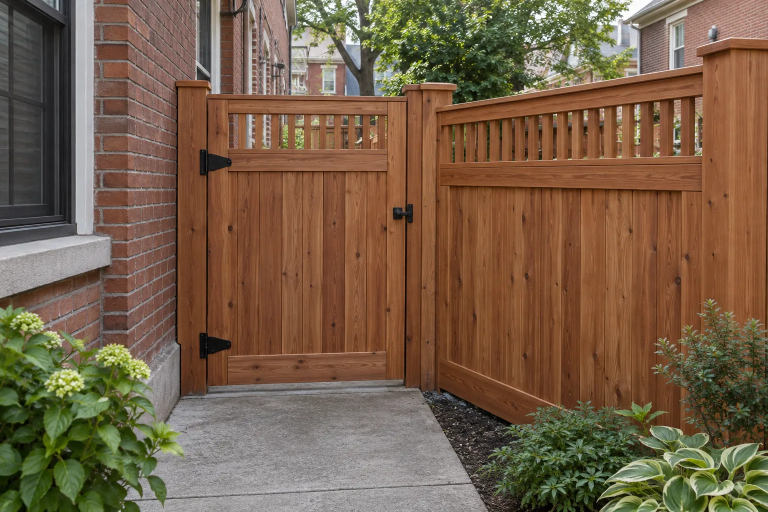 Piano-key redwood · gate design