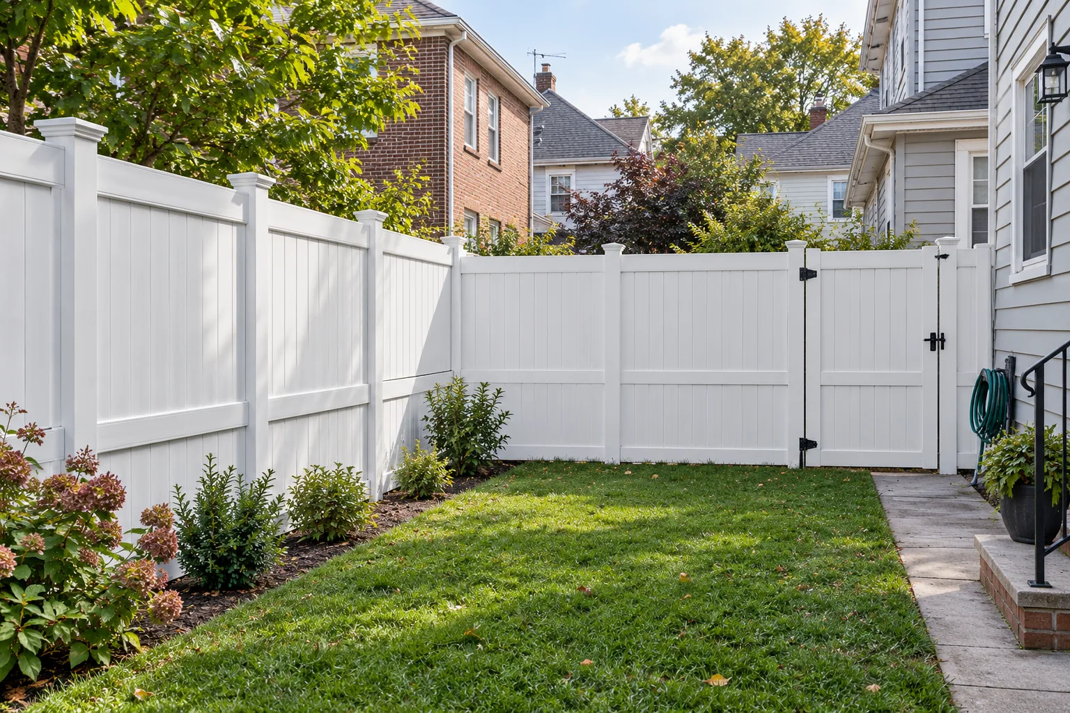 Detached home and white vinyl
