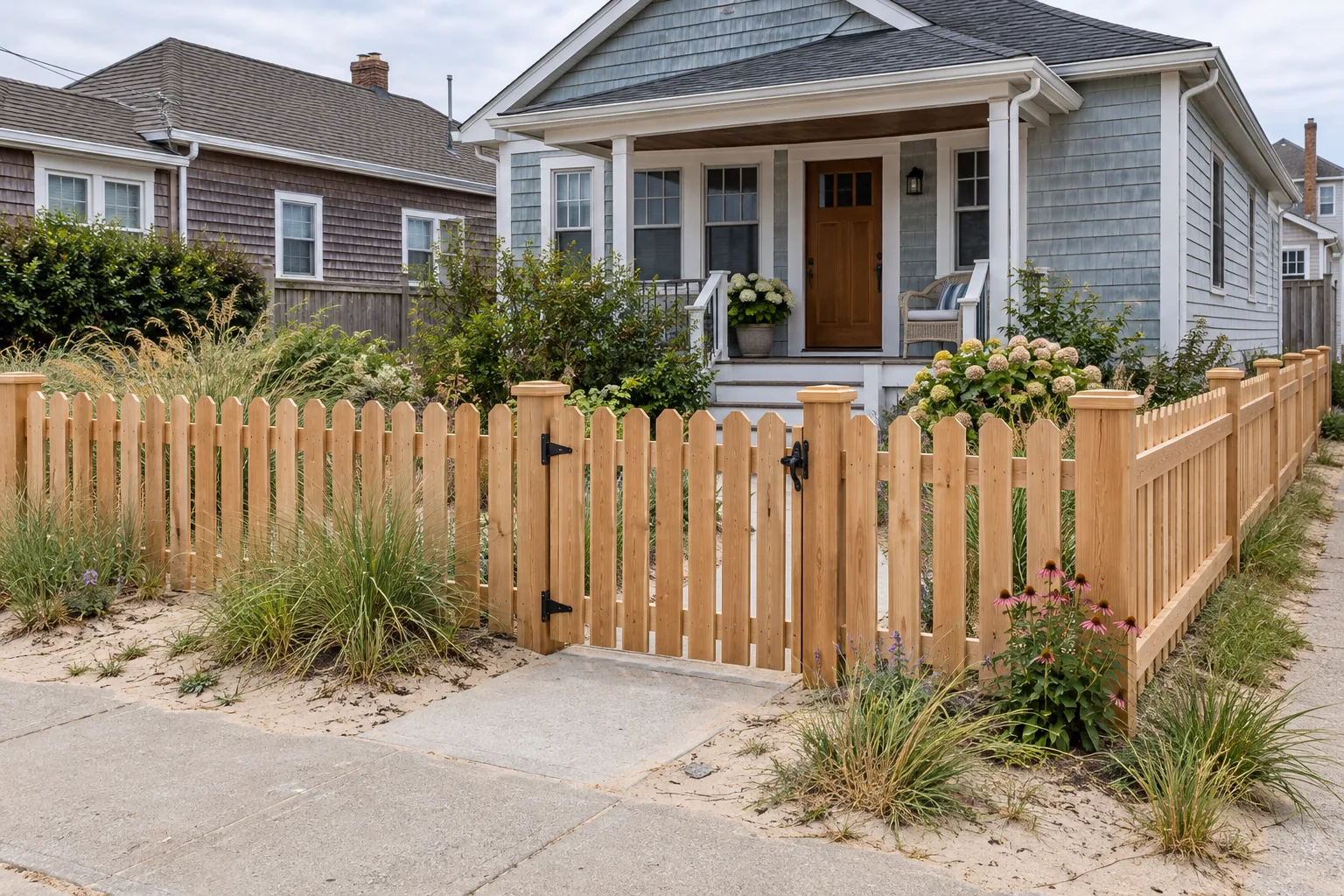 Coastal bungalow and cedar picket