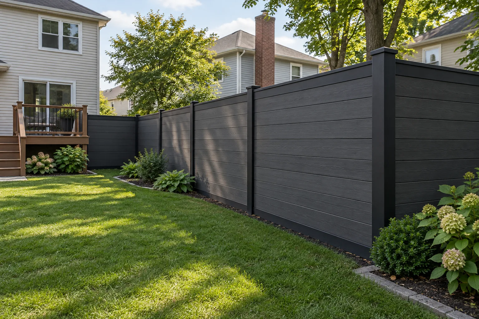 Charcoal composite privacy
