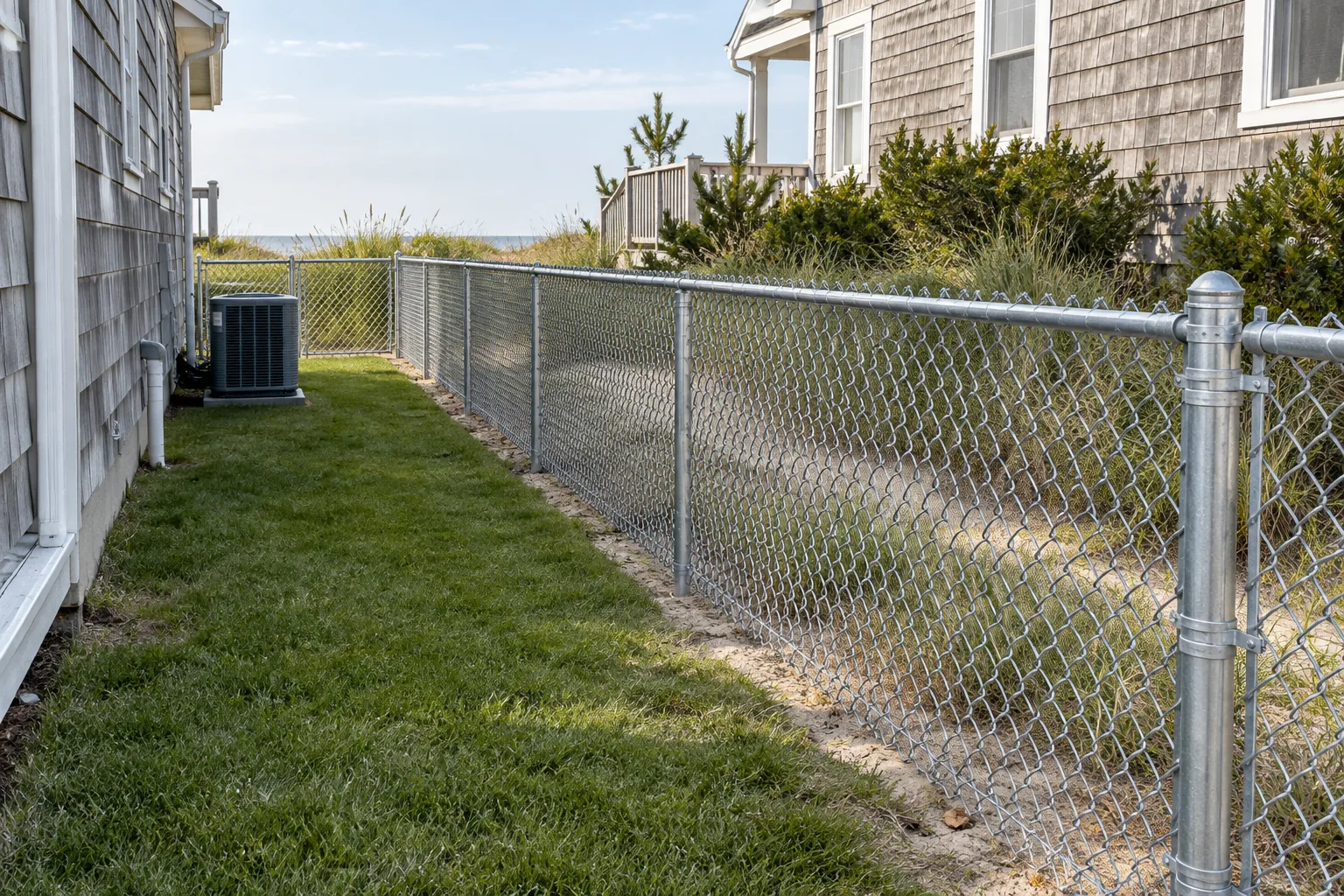 Galvanized chain link · alternate property setting