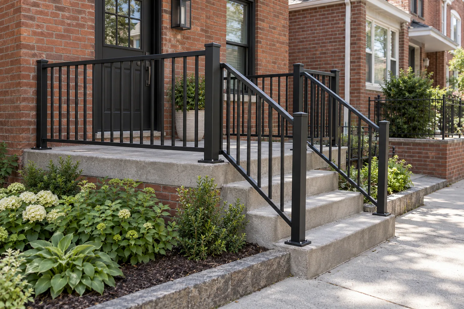 Aluminum railing · property setting
