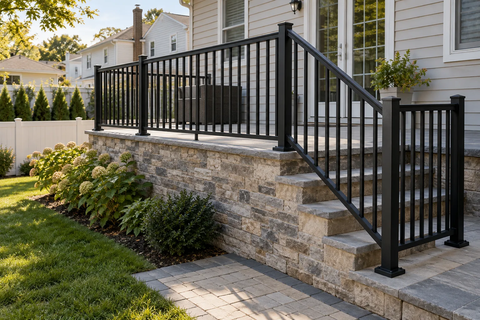 Aluminum railing · alternate property setting