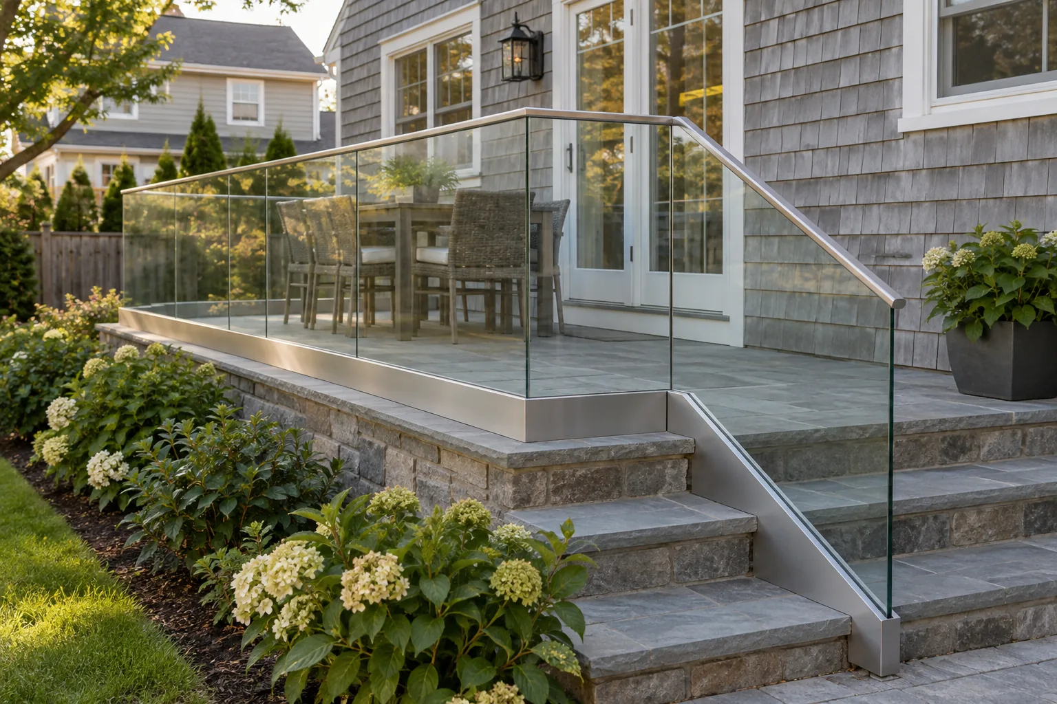 Frameless glass railing · alternate property setting