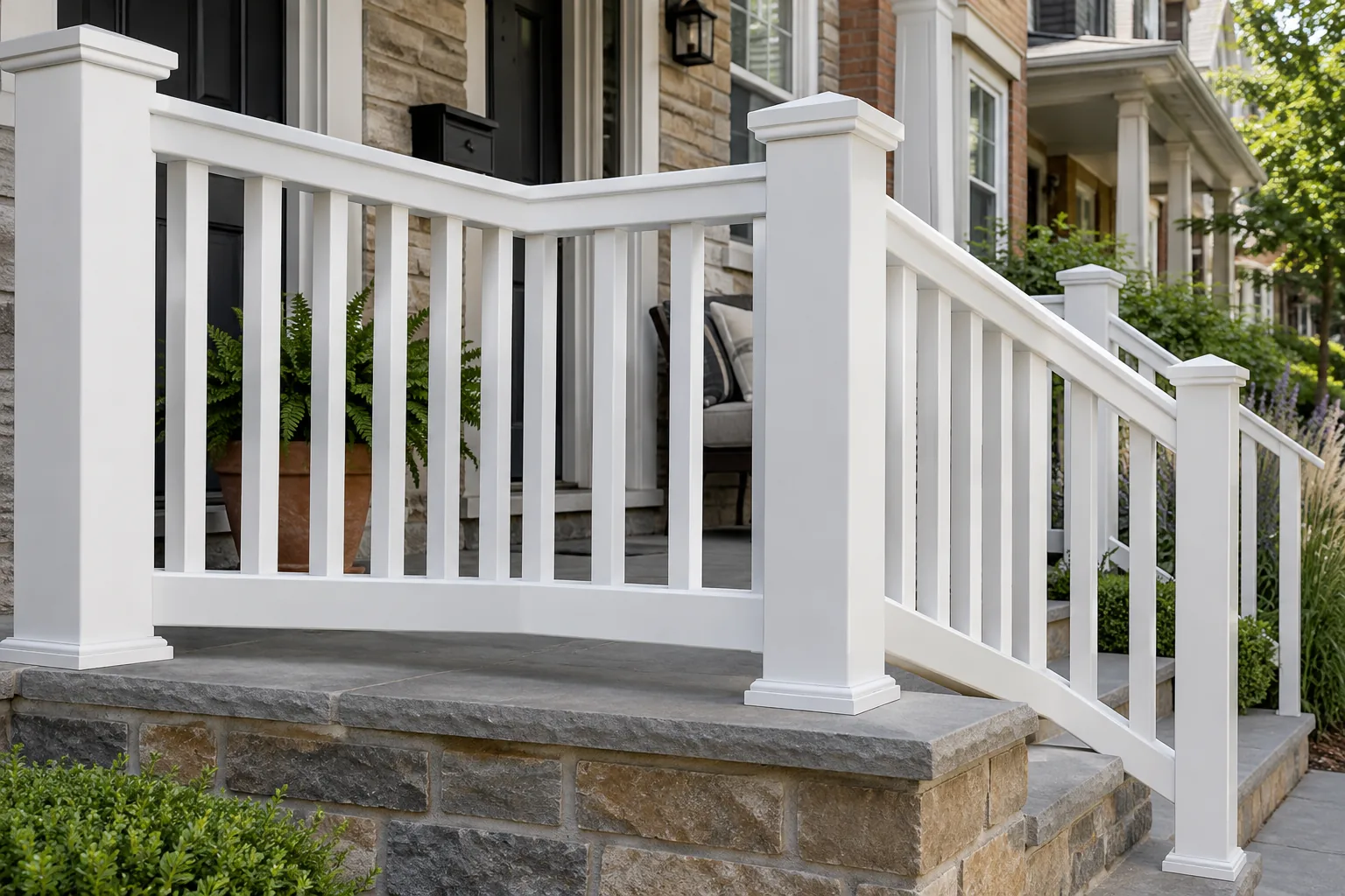 Vinyl railing · close-up design detail