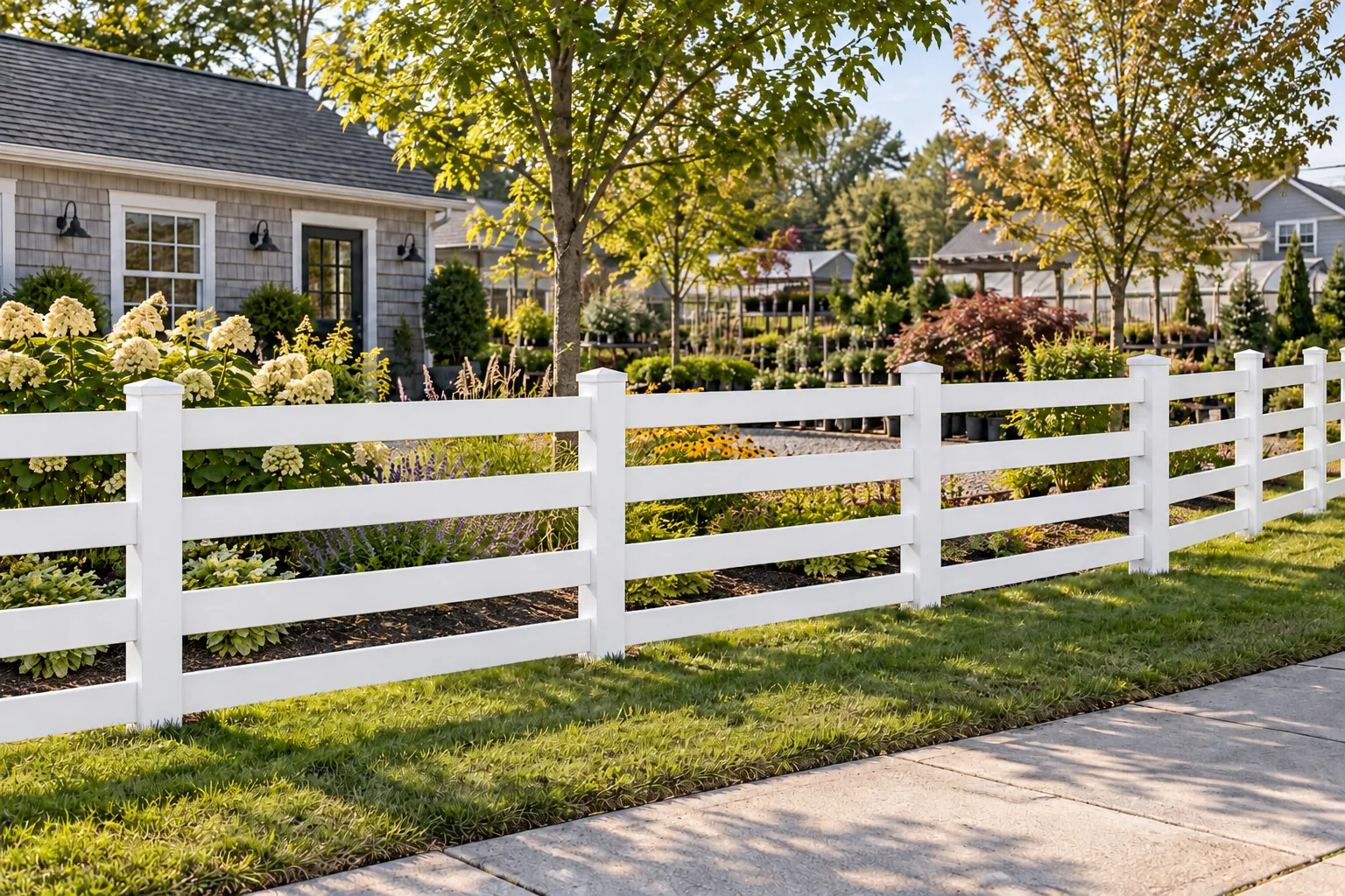 Four-rail vinyl · property setting