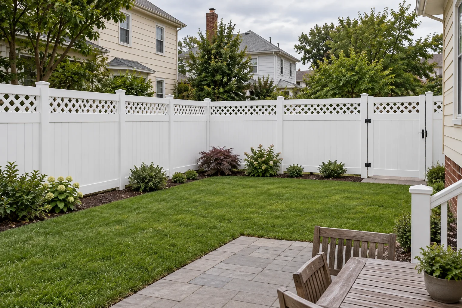 Aberdeen lattice top · Full backyard installation