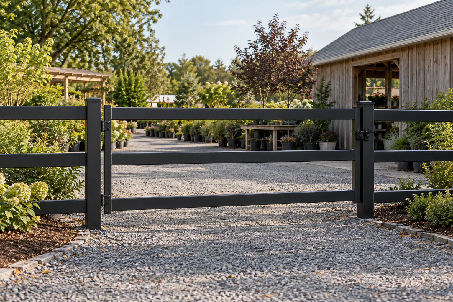 Steel ranch rail · gate design
