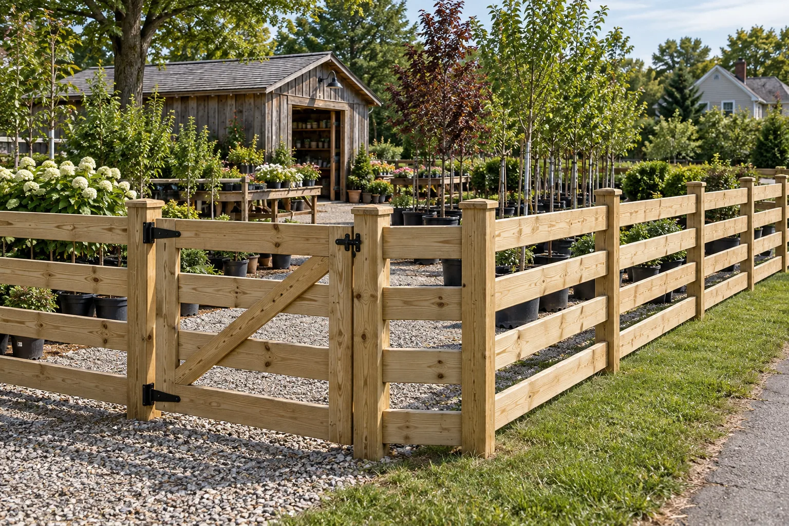 Four-board ranch rail · property setting