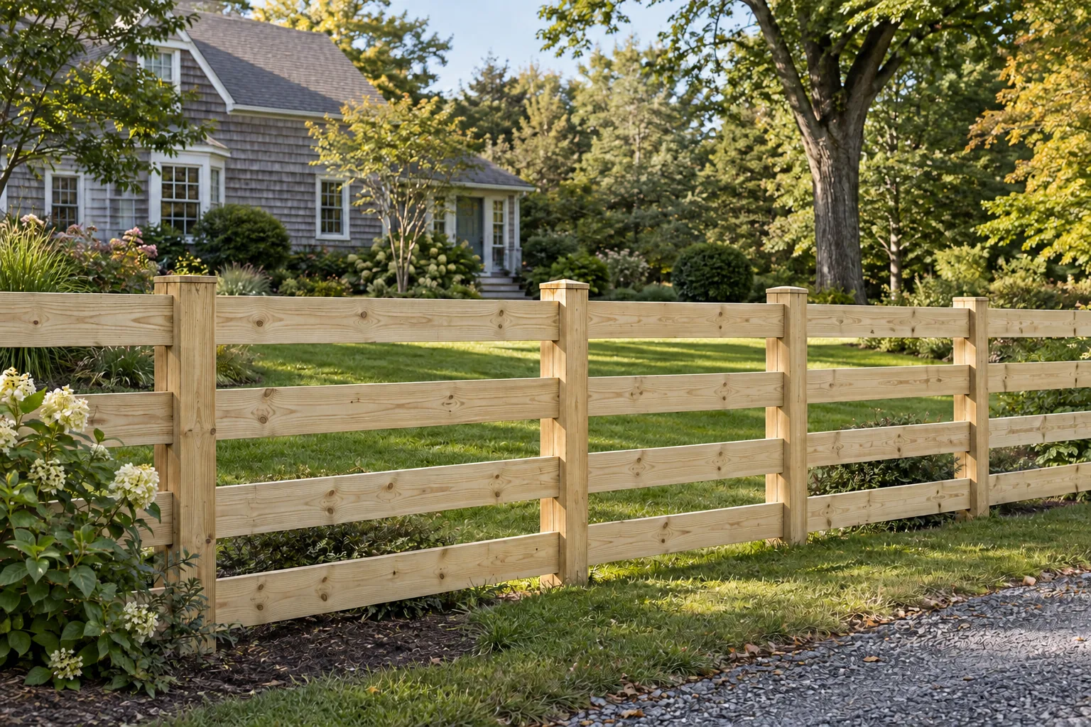 Four-board ranch rail · alternate property setting