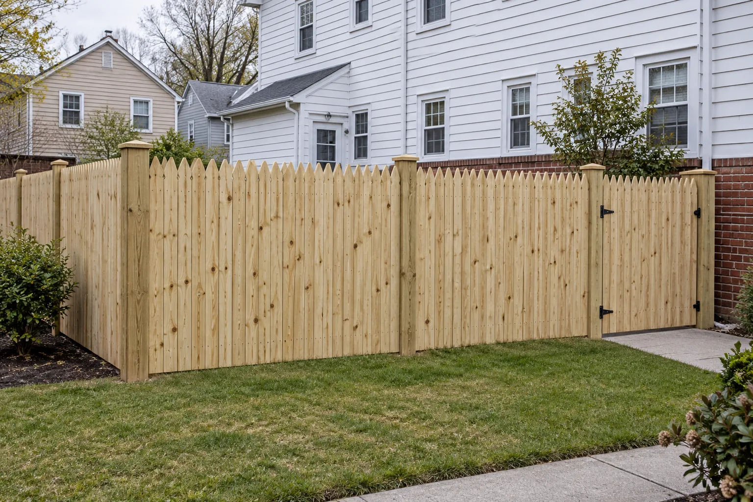 Stockade privacy · full fence view