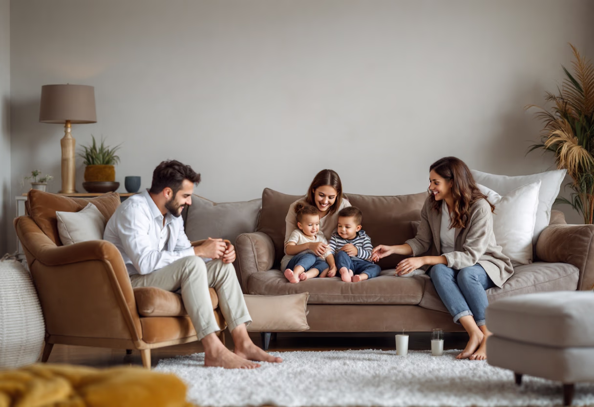 image of happy family moving