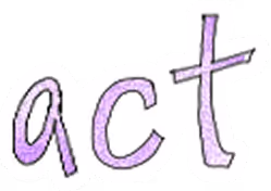 The word ACT hand drawn