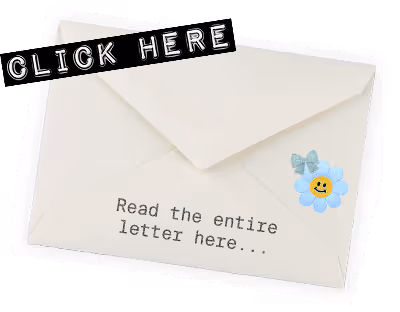 An envelope with the text 'Read the entire letter here' and a label that reads 'Click here'