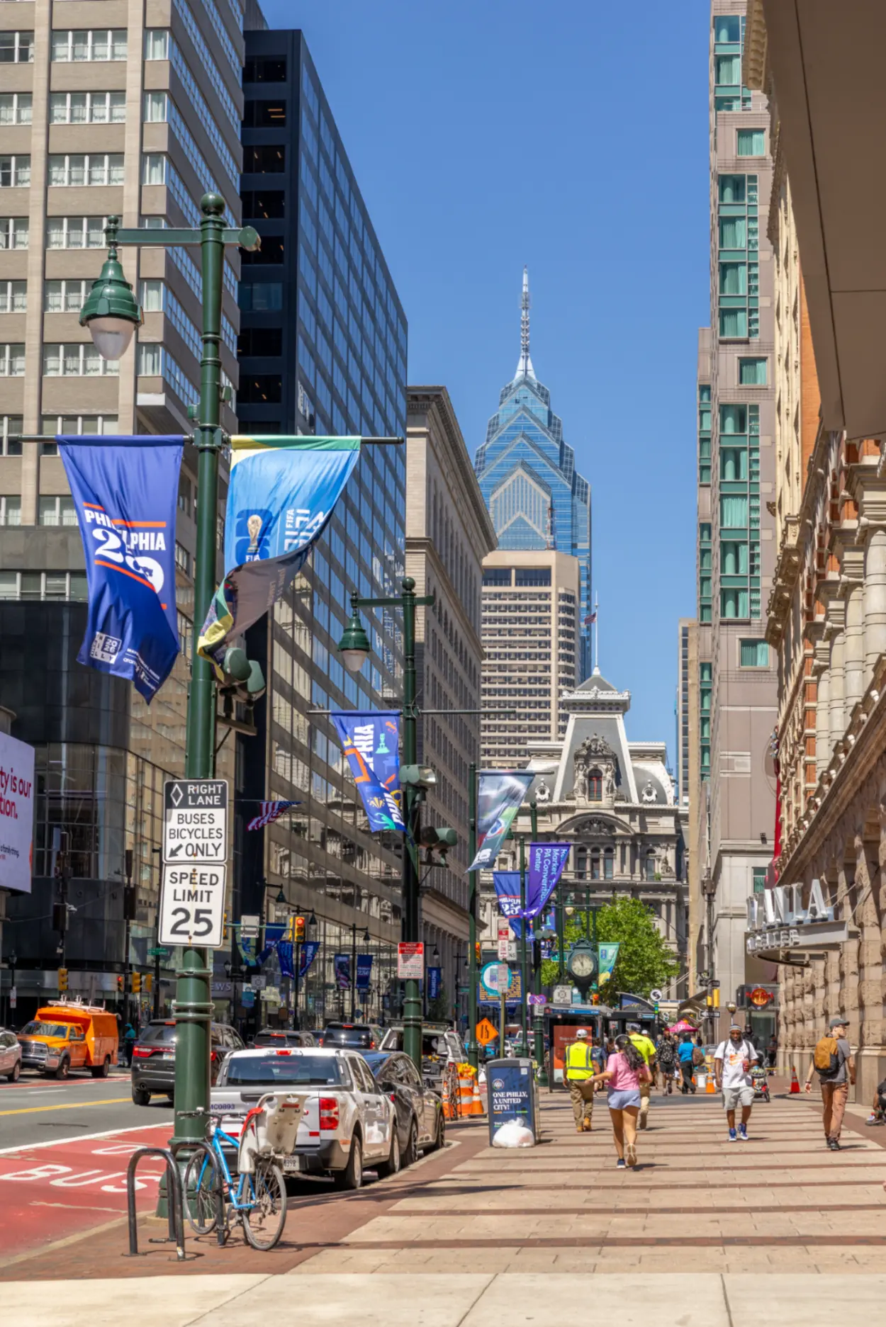 Tall buildings in Center City Philadelphia, including One Liberty Place.