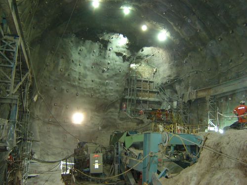 Instalación de instrumentación en una mina subterránea