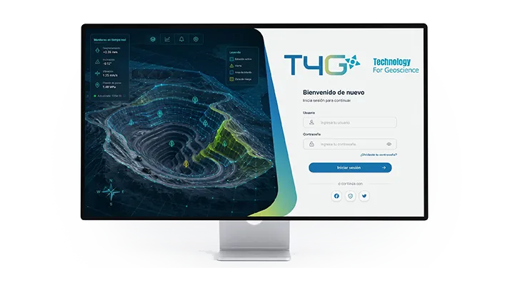 Pantalla de acceso a la plataforma T4G