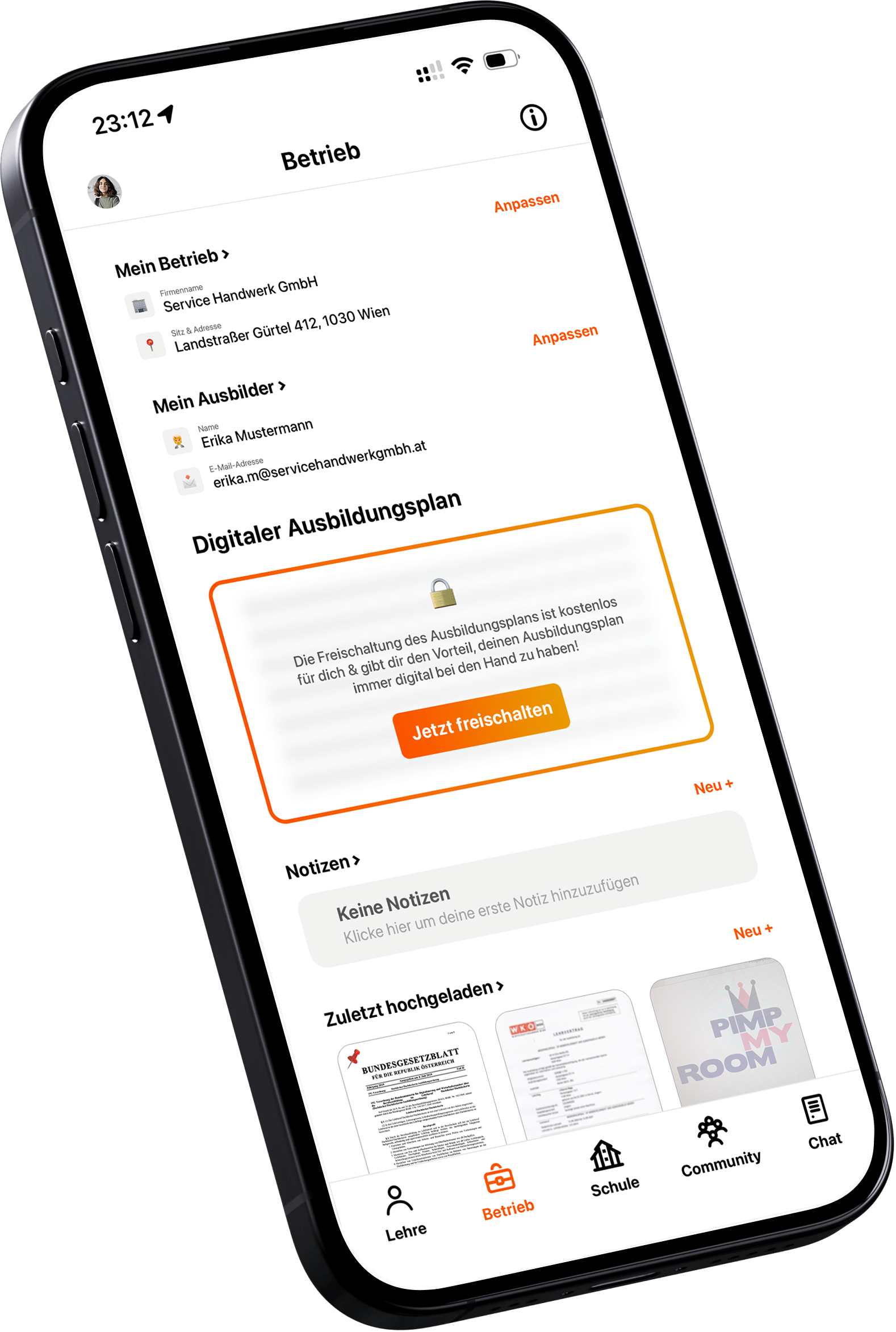 Mockup der Dualify Mobile App