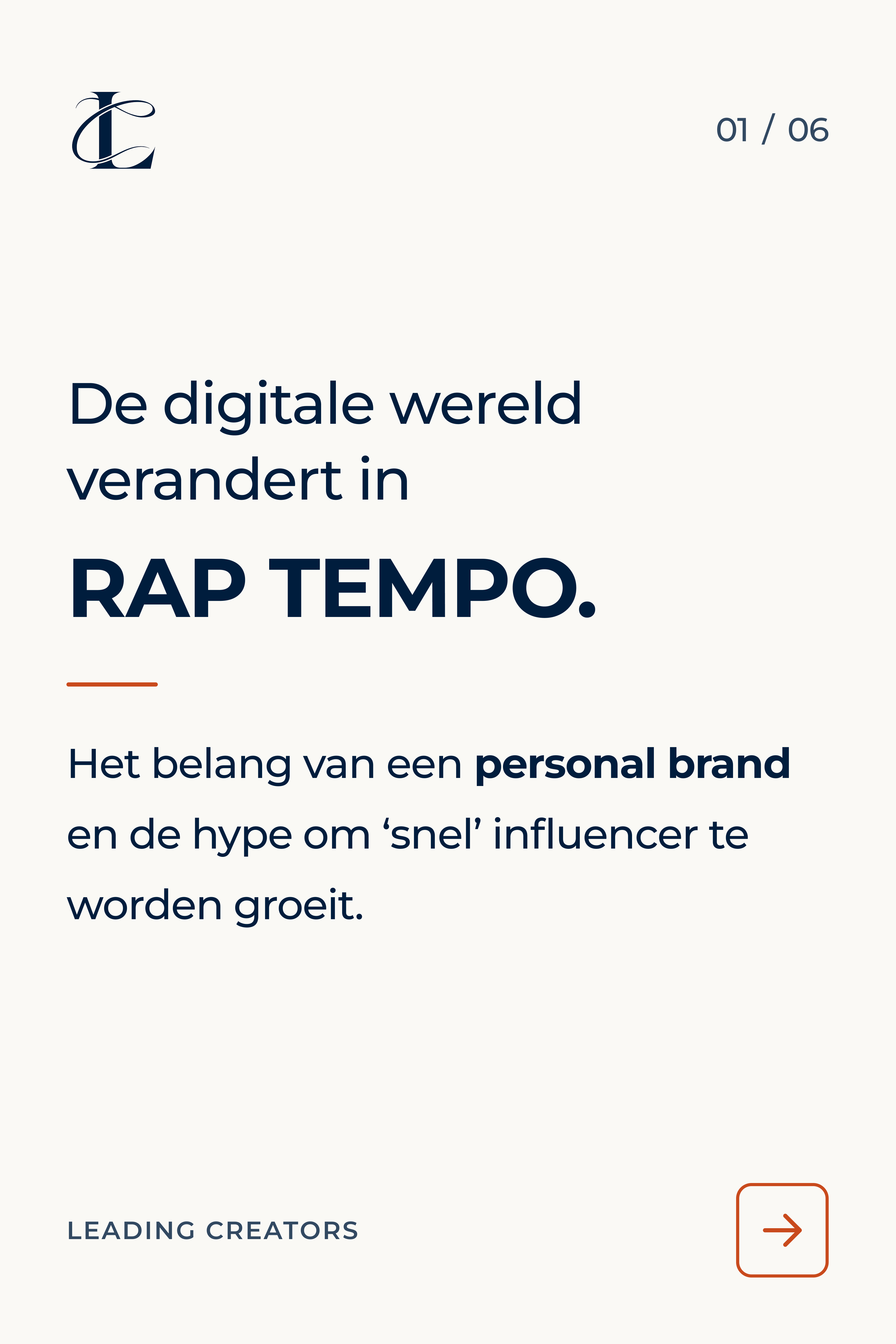 Tekst over de digitale wereld die snel verandert en het belang van een personal brand en influencer hype.