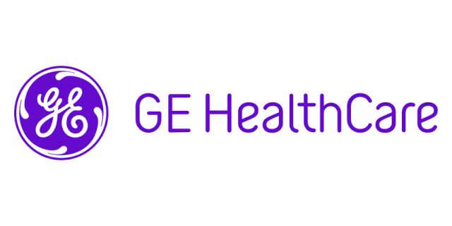 GE HealthCare medical technology logo.