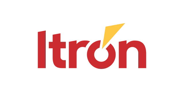 Itron energy and water management logo.