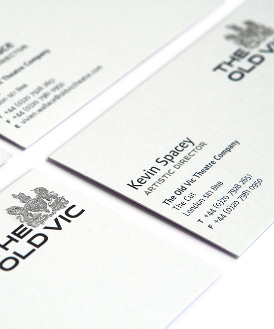 We embossed the logo in silver on the business cards