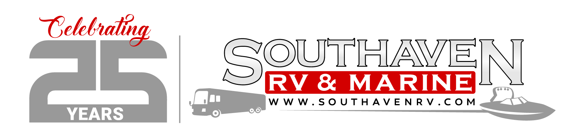 Southaven RV and Marine 25 years logo