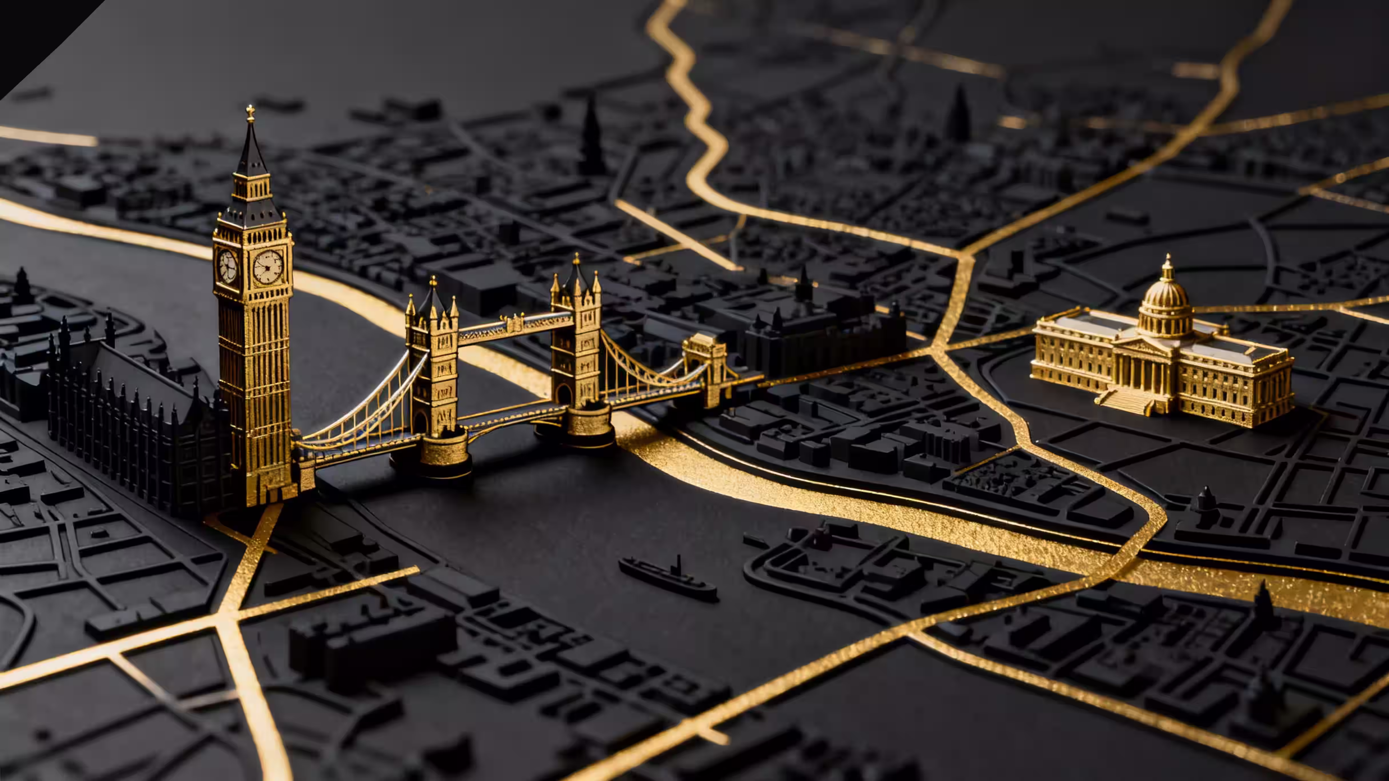 3D Darstellung von der Stadt London in GB