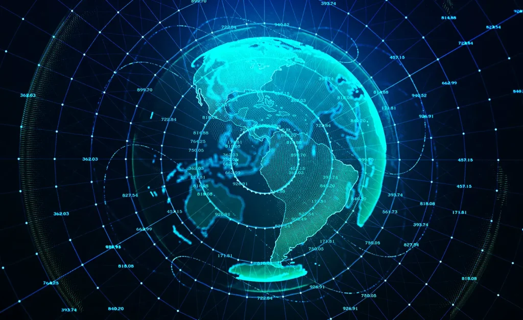 Tech-y picture of Earth