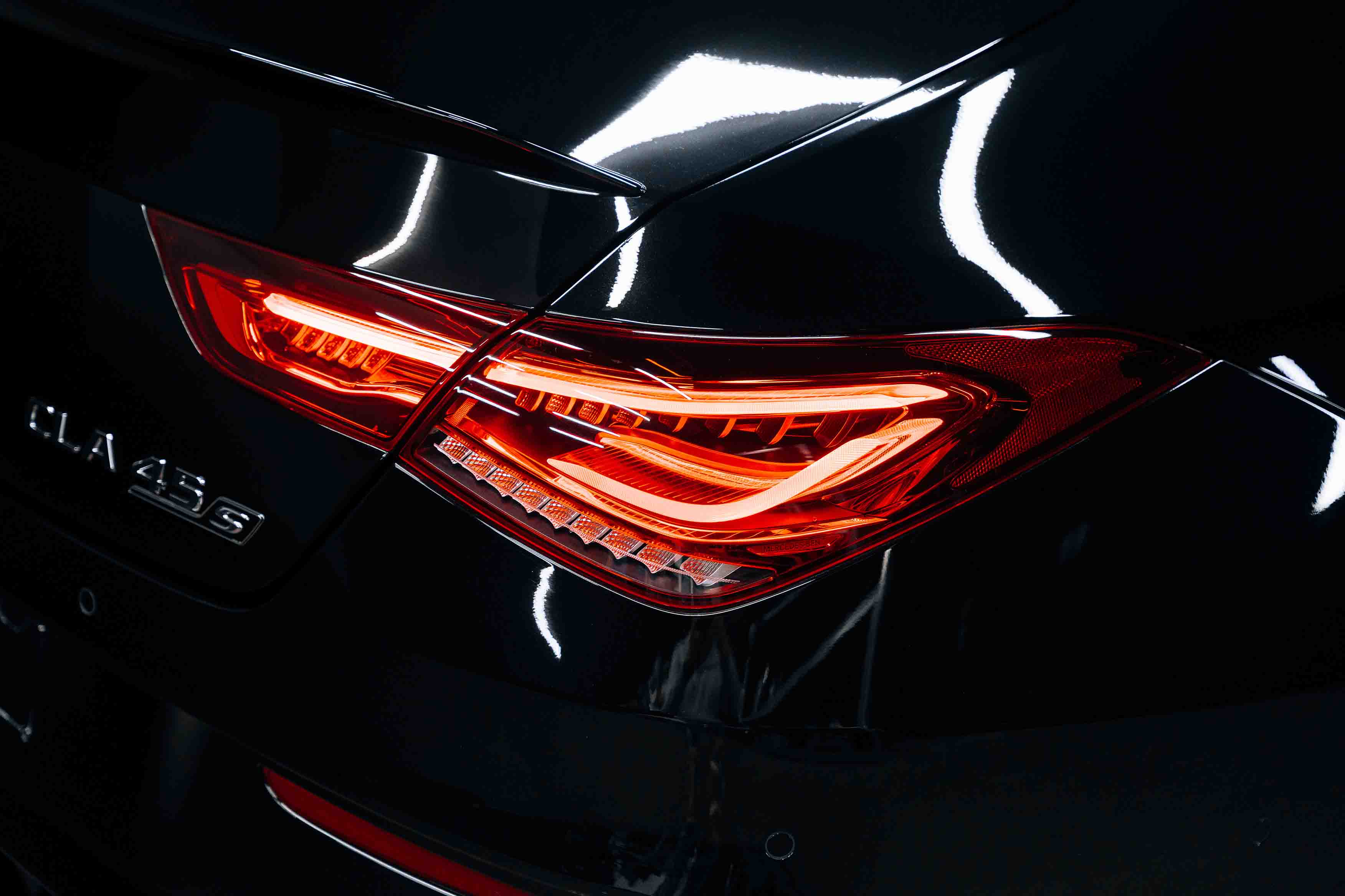 Shadow pack car styling on a Mercedes CLA.