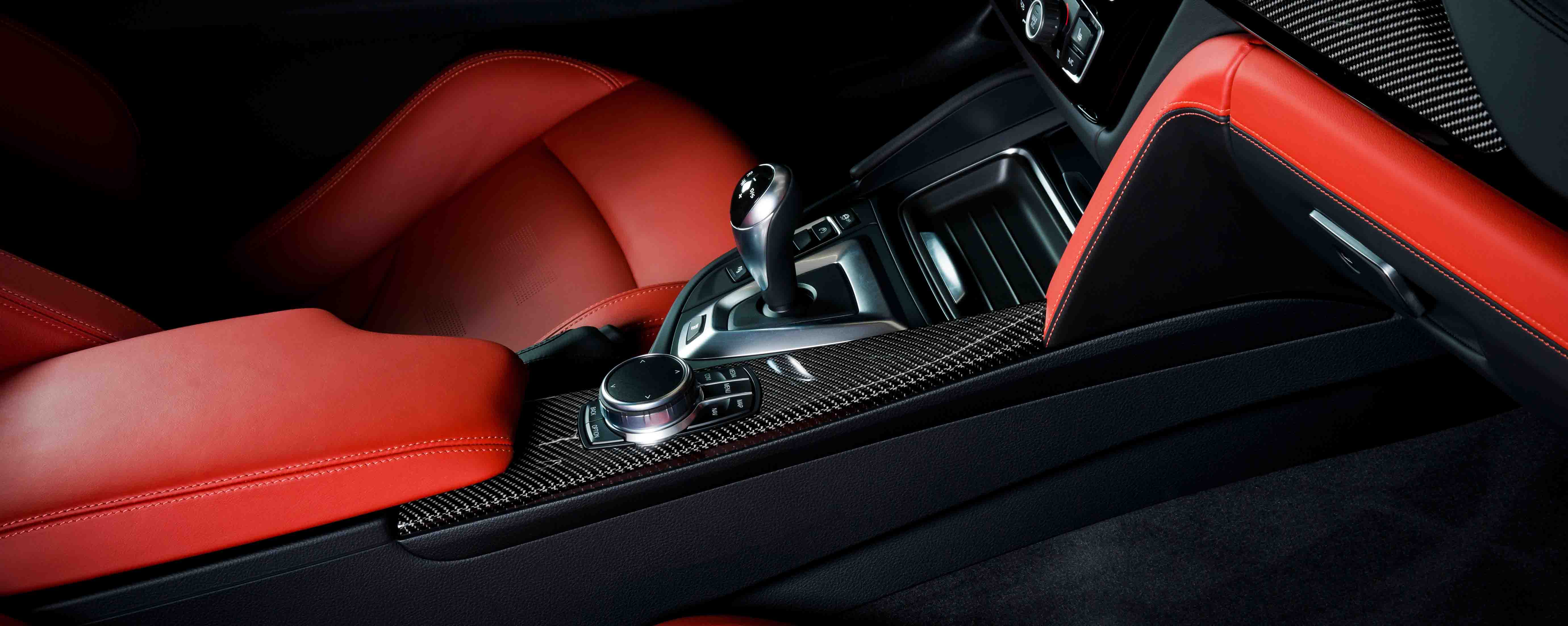 Interior car detail. Polished finish.