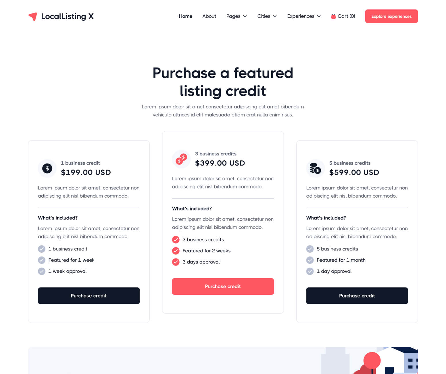 LocalListing X - Pricing Page - Webflow Template