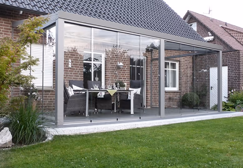 Terrassenüberdachung - Gartenzimmer - ein weiteres Zimmer mit Blick in den Garten