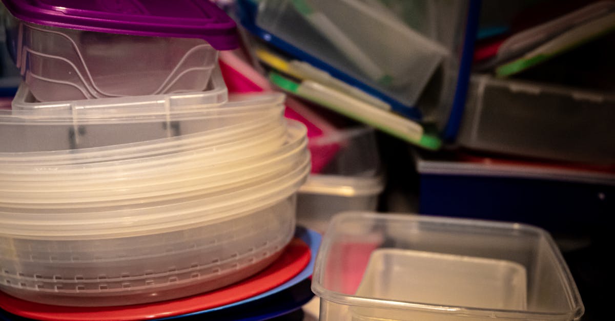 Reusable food containers stacked and ready for use in campus dining