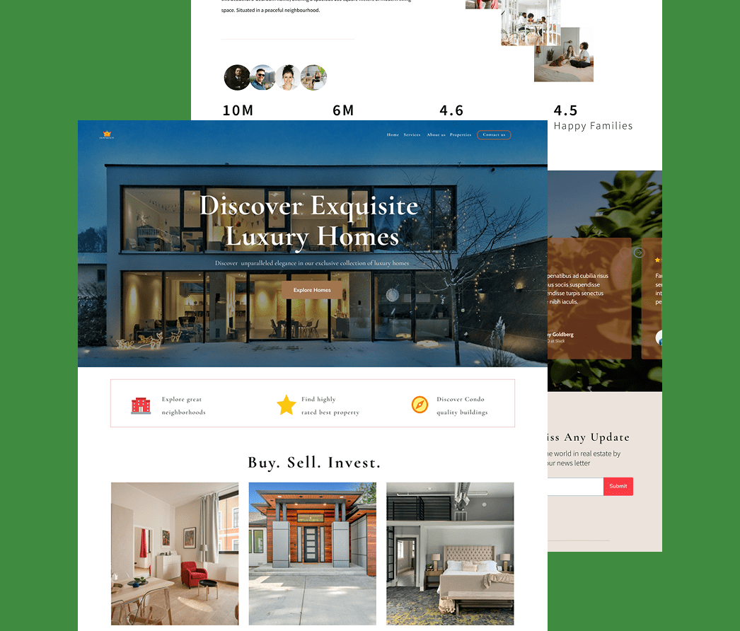 A mockup of a project