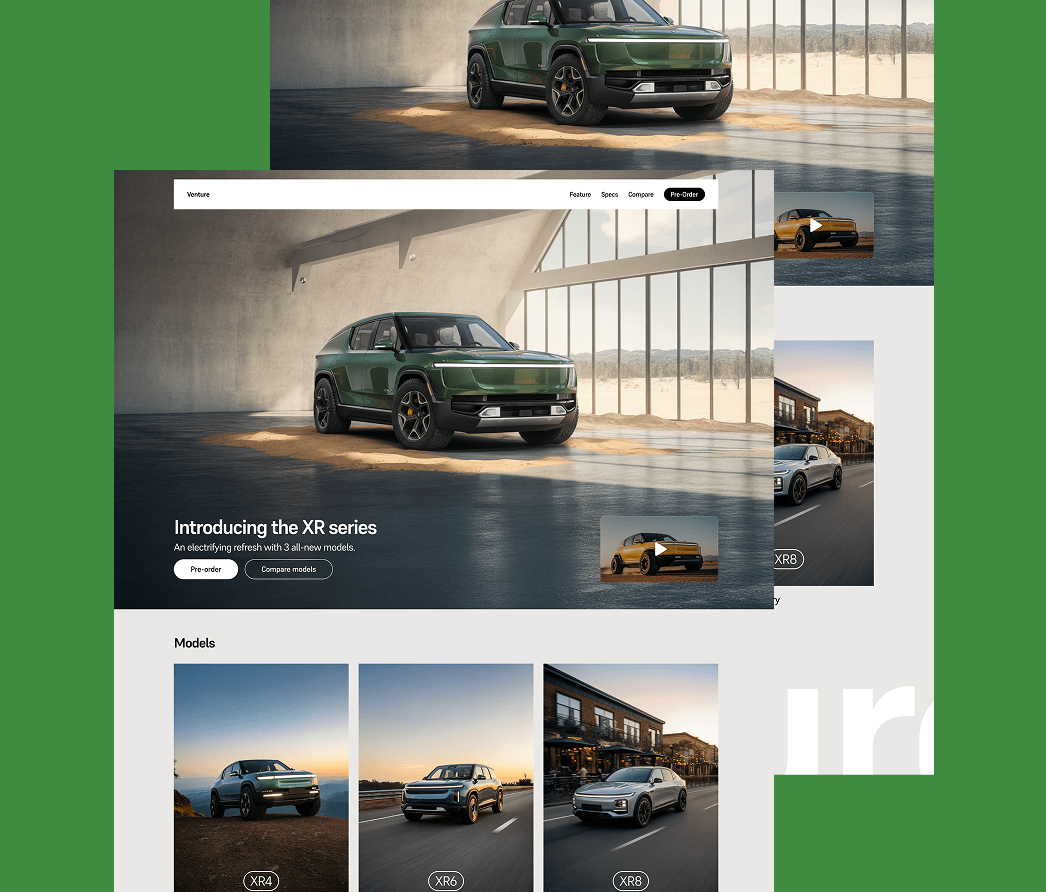 A mockup of a project