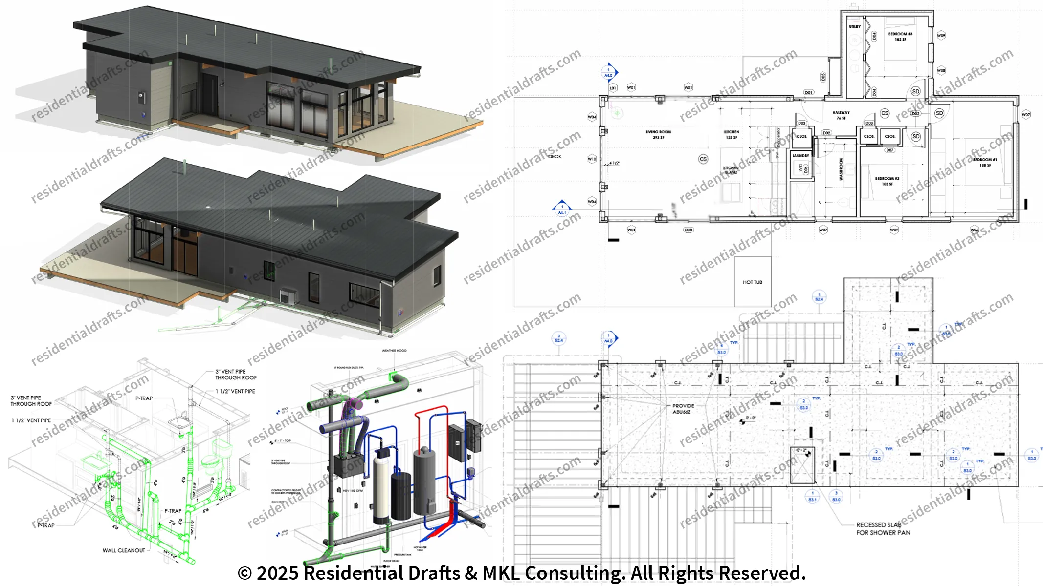 Full BIM Coordination for a new cabin build. Delivered a clash-free permit package integrating Architectural, Structural, & MEP. Get your quote now!