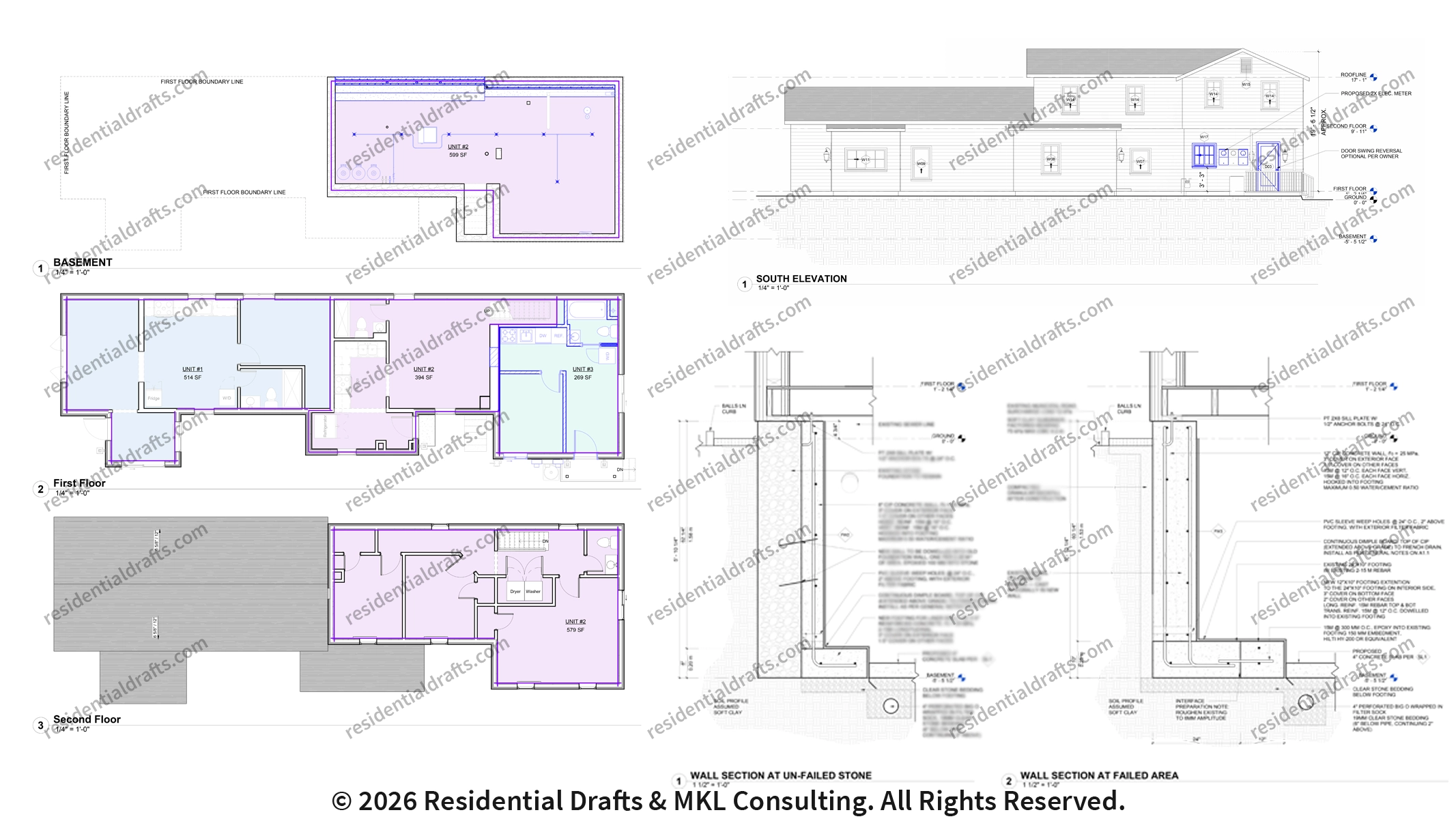 Structural Foundation Repair and main floor ADU architectural layouts in Cobourg. Coordinated, permit-ready blueprints.