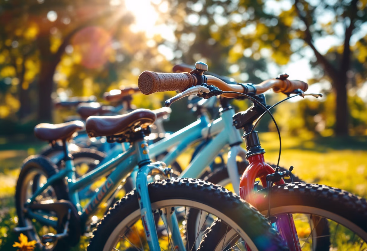 image of kids' bikes (for a bicycle shop)